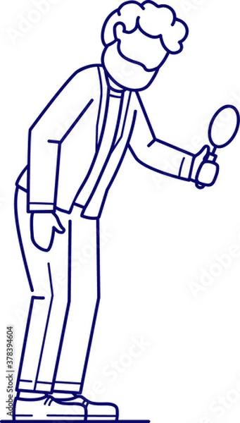 Fototapeta man with scope vector