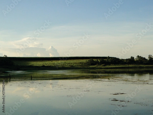Obraz sunset over the river