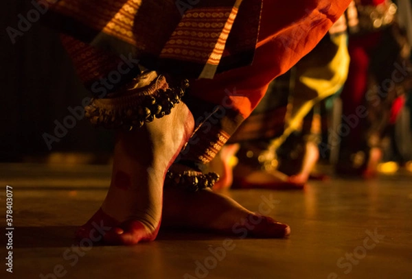 Obraz dance form indian classical feet with ghungru
