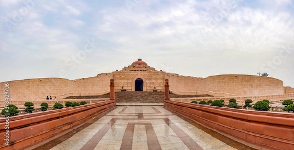 Obraz December 15.2019. The ambedkar memorial park of lucknow. It is a massive area of stonework in the city of lucknow and a popular tourist attraction.