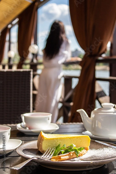 Obraz couple having dinner in restaurant