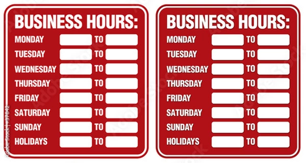 Obraz business hours