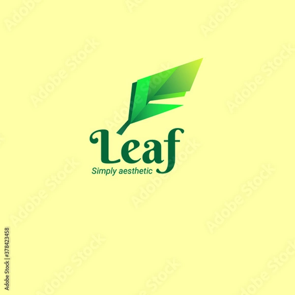 Fototapeta leaf logo for business