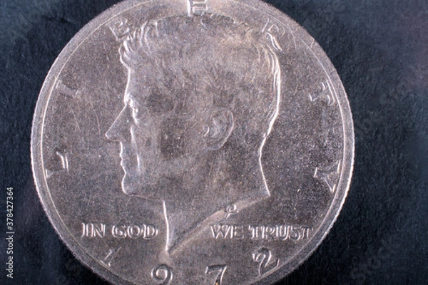 Fototapeta fifty cent coin close up