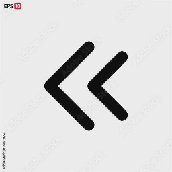 Fototapeta Left Arrow icon vector . Left sign