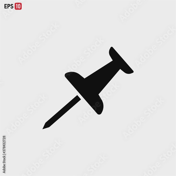 Fototapeta Push Pin icon vector eps 10