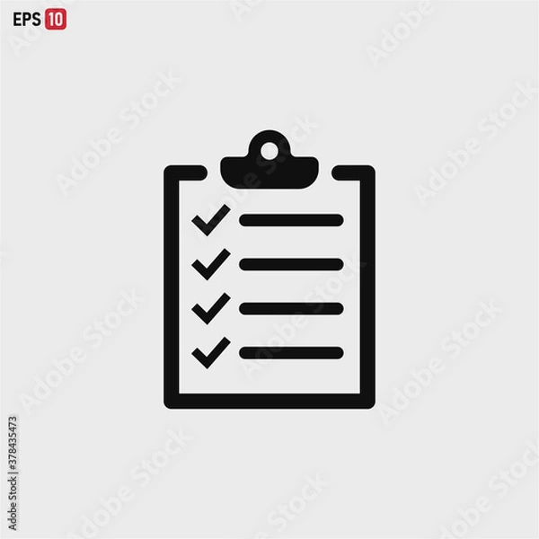 Fototapeta Check list icon vector . List sign