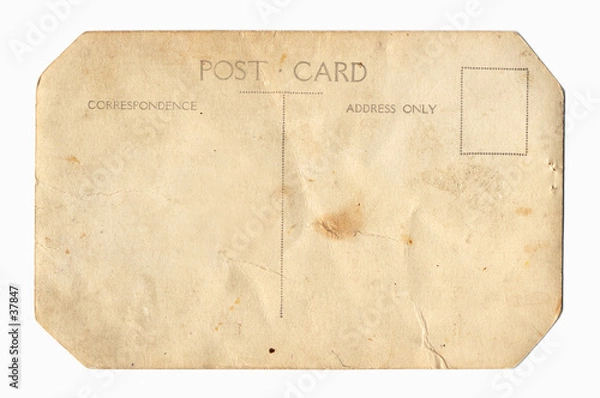 Fototapeta vintage postcard back