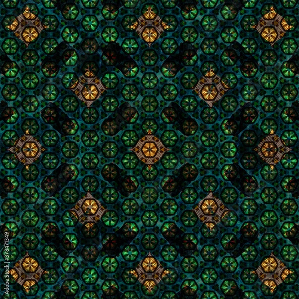 Obraz Kaleidoscope background pattern visible inside the eyelids when eyes closed