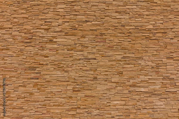 Fototapeta Yellow Stone Brick Wall Texture Background