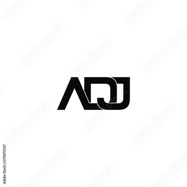 Fototapeta adj letter original monogram logo design