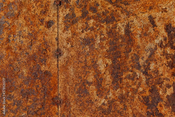 Fototapeta Rusty surface, rough, dirty, texture, old, background.
