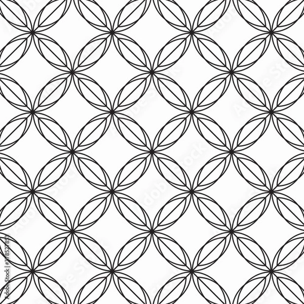 Obraz Geometry of circle on background. vector pattern. pattern is on swatch panel.