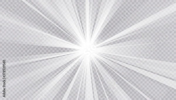 Obraz Bright ray abstract and light background. Vector and illustration.