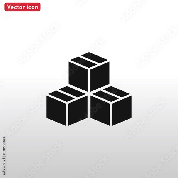 Fototapeta Box icon vector . Cargo sign