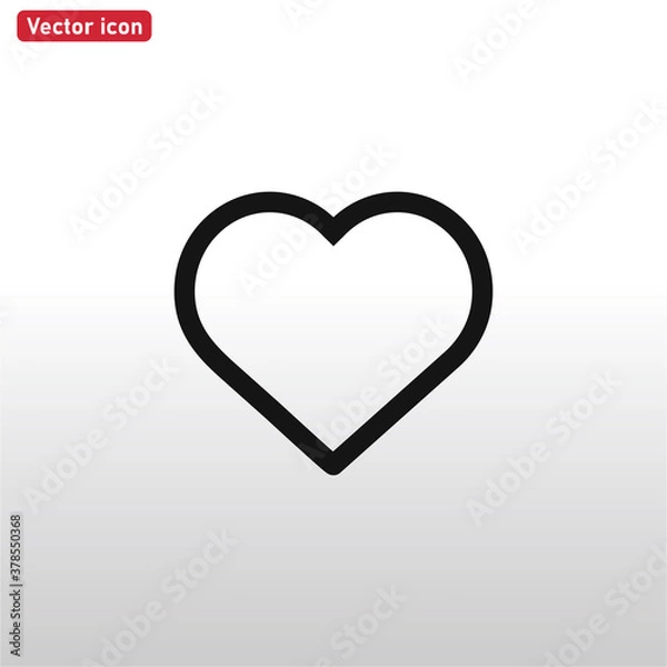 Fototapeta Heart icon vector . Like sign
