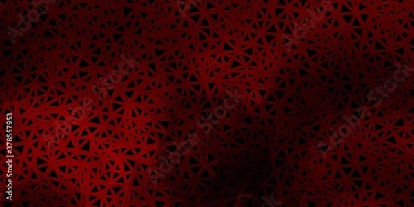Obraz Dark pink, red vector abstract triangle background.