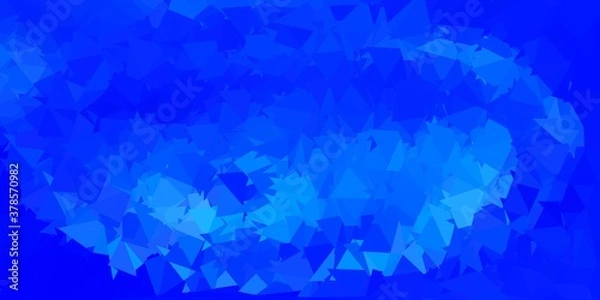 Fototapeta Light blue vector abstract triangle pattern.