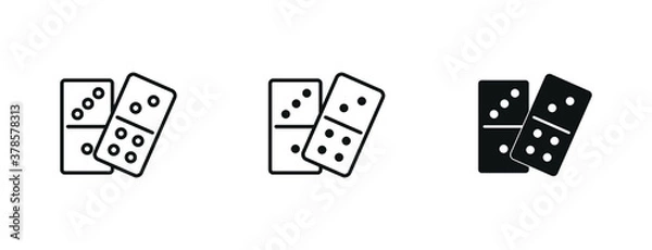 Fototapeta domino vector isolated icon. fun, game, activity symbol sign for web and mobile app