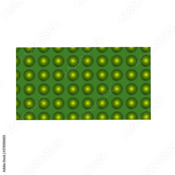 Obraz pattern of yellow-gold balls on a green background. round gradient balls. a pattern of geometric shapes, circles