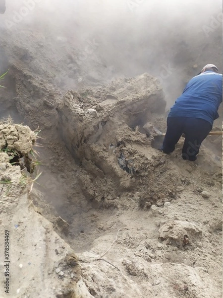 Obraz устранение утечки на теплосетях