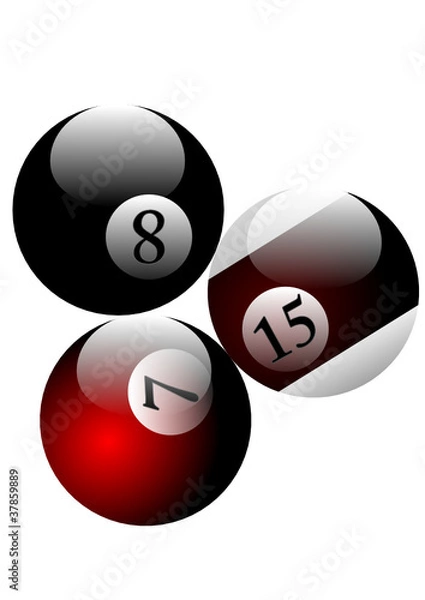 Obraz Palle da biliardo (vettoriale)