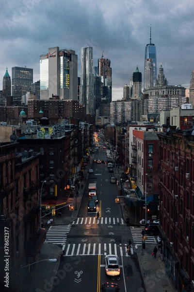 Obraz New York City Manhattan bridge view