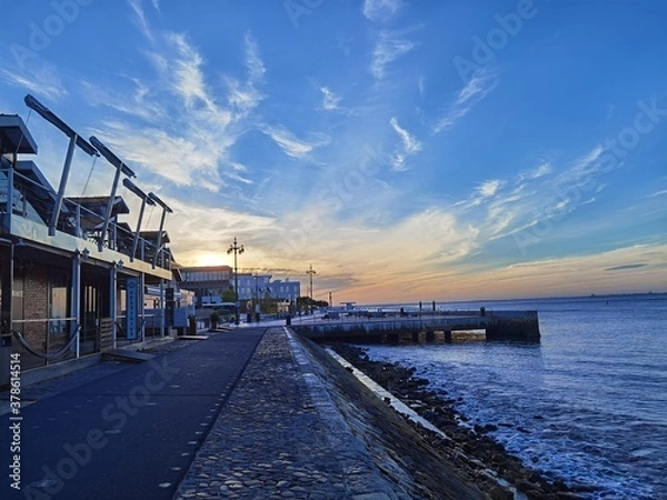 Fototapeta railway in the port