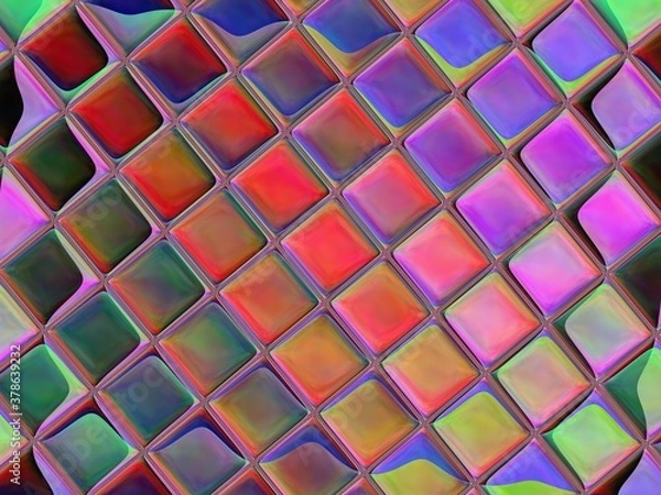 Obraz Abstract  colored glass, 3D background