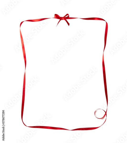 Obraz gift box with red ribbon