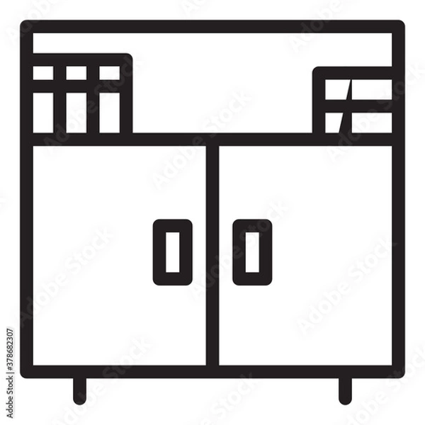 Fototapeta furniture outline style icon. suitable for your creative project.