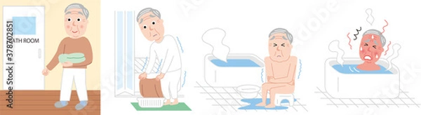 Obraz ヒートショックシニア男性セット