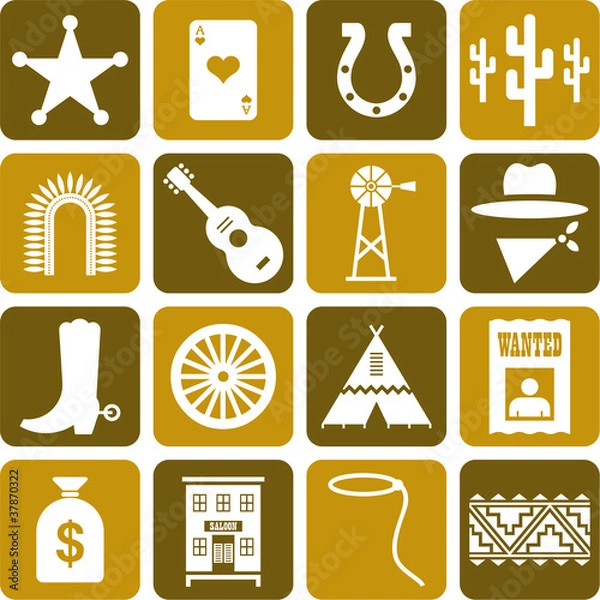 Obraz Far West pictograms