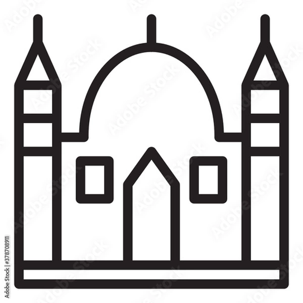 Fototapeta mosque line style icon. suitable for your creative project.