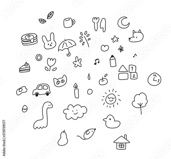 Obraz 可愛い落書き風イラスト