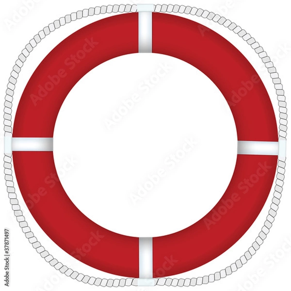 Obraz red lifebuoy