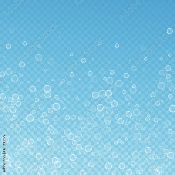 Obraz Soap bubbles abstract background. Blowing bubbles 
