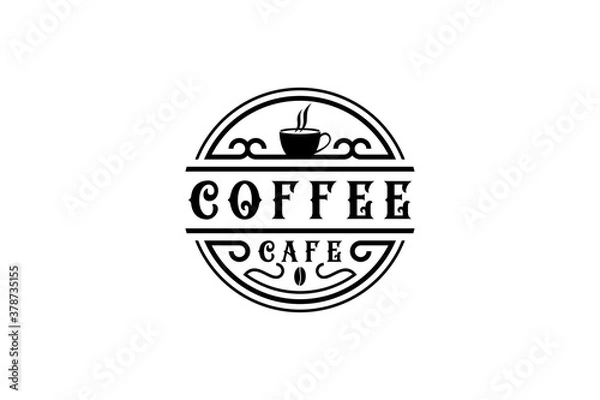 Fototapeta coffee cafe Logo design vector