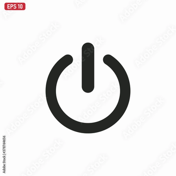 Fototapeta Power icon vector . Shutdown sign