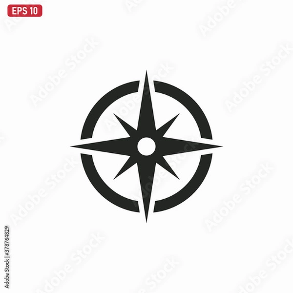 Fototapeta Compass icon vector eps 10