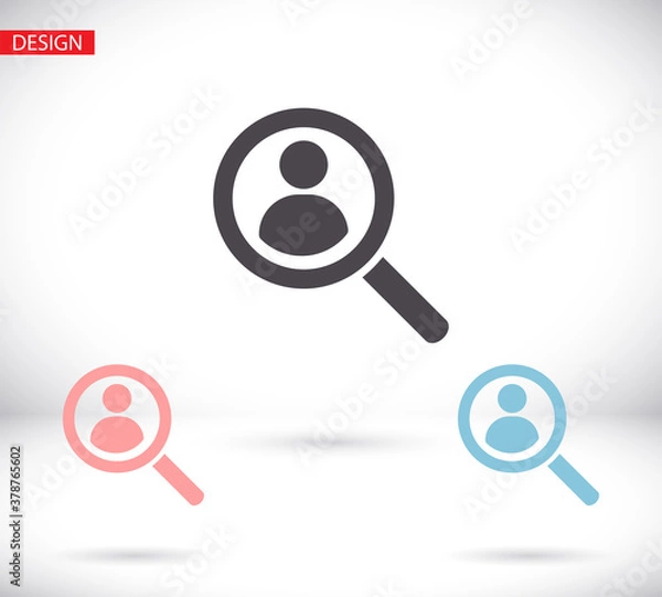 Obraz HUMAN SEARCH Icon vector. lorem ipsum Flat Design JPG
