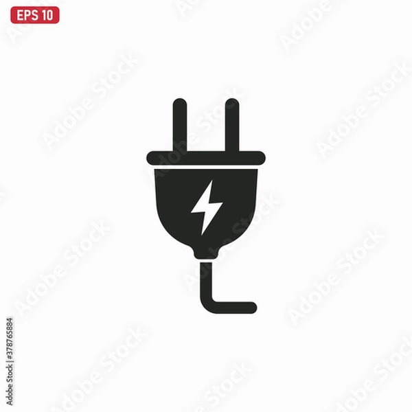 Fototapeta Plug icon vector . Electric Plug