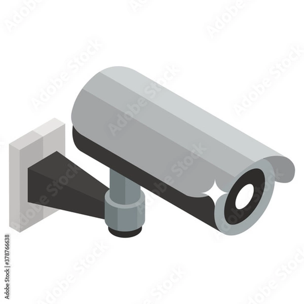 Fototapeta 
Cctv camera icon, isometric design vector for web design or mobile app
