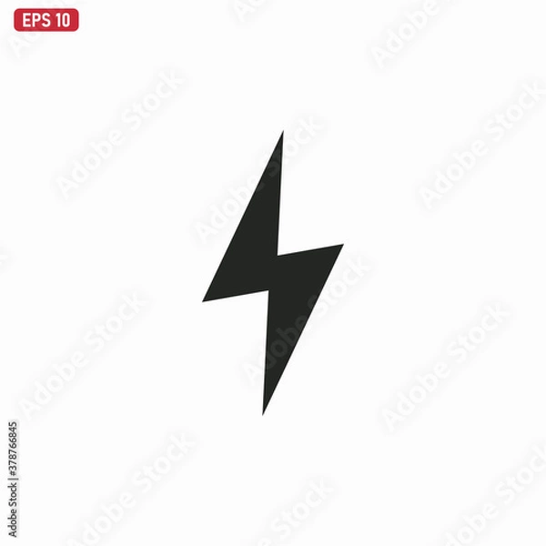 Fototapeta Flash icon vector . Lightning sign