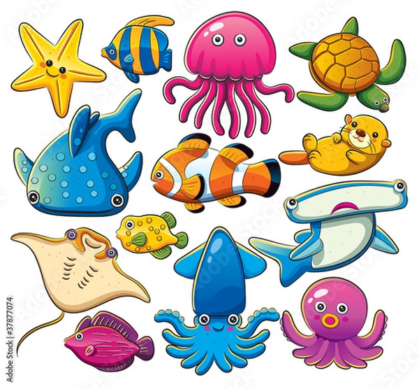Obraz Sea Animals Collection