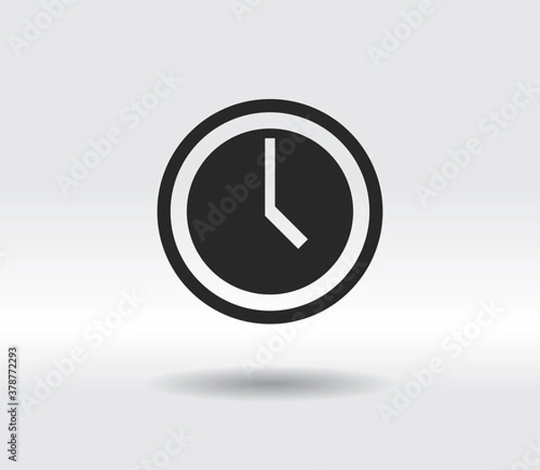 Fototapeta clock icon, vector illustration. Flat design style