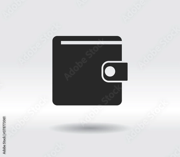 Fototapeta wallet icon, vector illustration. Flat design style