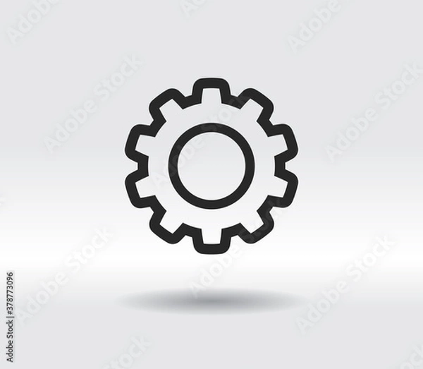 Fototapeta gear icon, vector illustration. Flat design