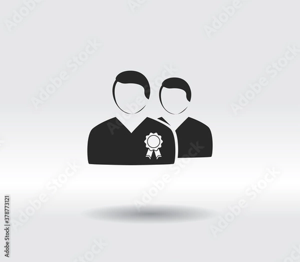 Fototapeta leader icon, vector illustration. Flat design