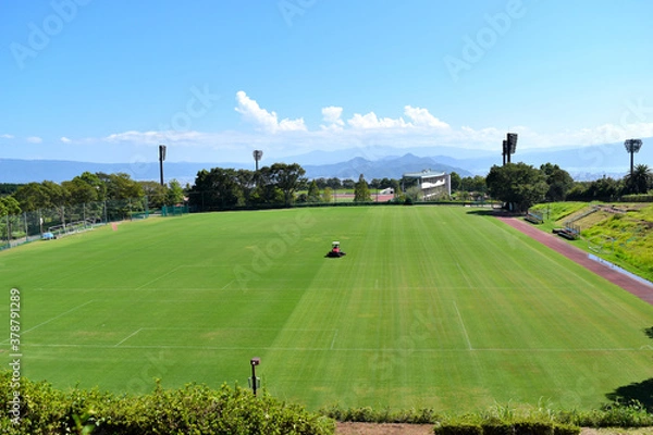 Fototapeta サッカーグラウンドの整備